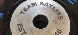 Laser Marked 150 Pound Barbell Weight